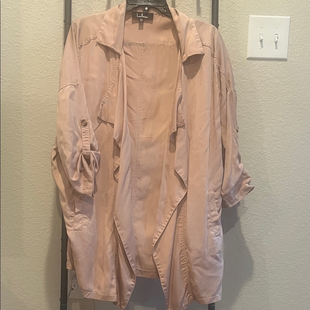 Lulu's Blush Pink Trench Coat